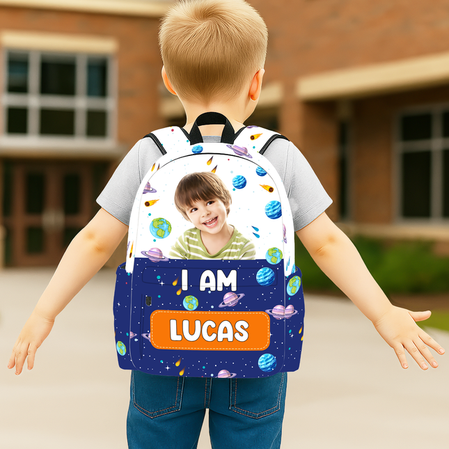 Custom Photo Mermaid Unicorn Dinosaur Astronaut Backpack Personalized Back To School Gift For Kids