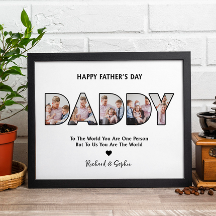 Custom Photo Dad, Thank For Making My Childhood Unforgettable Picture Frame Father's Day Gift