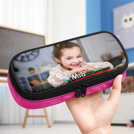 Custom Kid Photo Pencil Case Personalized Back To School Gift For Daughter Son
