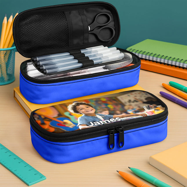 Custom Kid Photo Pencil Case Personalized Back To School Gift For Daughter Son