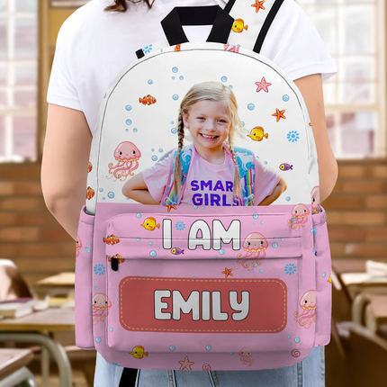Custom Photo Mermaid Unicorn Dinosaur Astronaut Backpack Personalized Back To School Gift For Kids