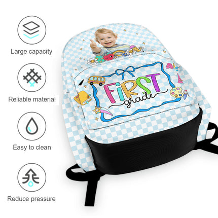 Custom Photo Cute Backpack Personalized Back To School Gift For Kids, Daughter Or Son