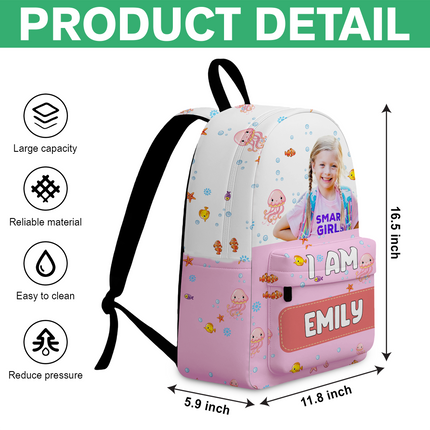 Custom Photo Mermaid Unicorn Dinosaur Astronaut Backpack Personalized Back To School Gift For Kids