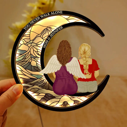 Memorial Always With You - Personalized LED Light Wooden Plaque