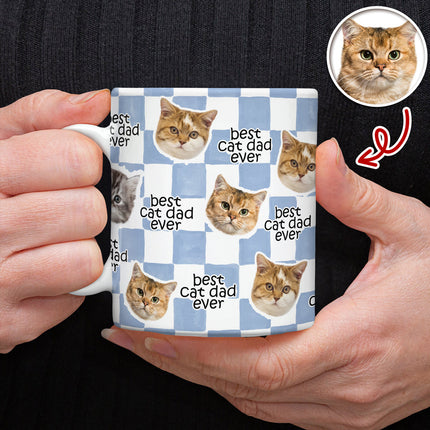 Custom Pet Photo Best Dog Dad, Mom Ever Print Full Mug - Gift for Parents, Father's Day