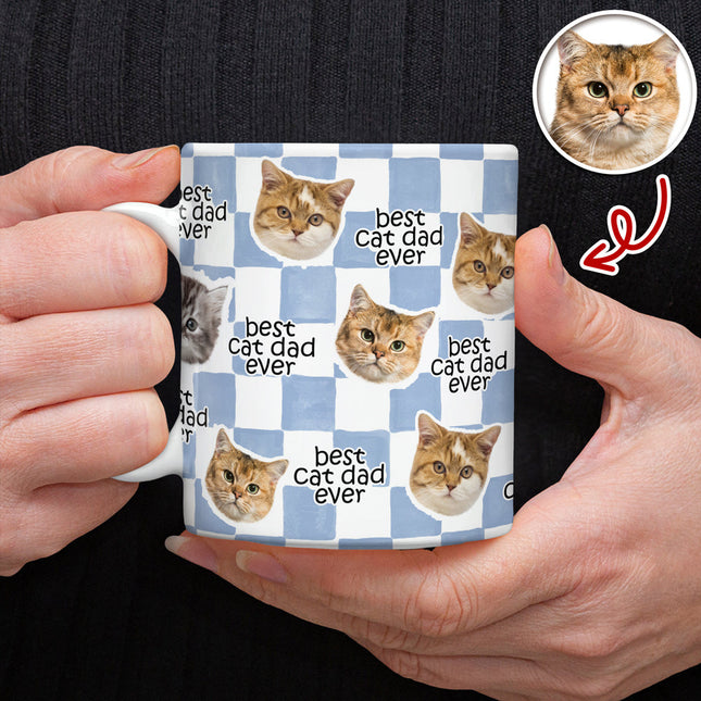 Custom Pet Photo Best Dog Dad, Mom Ever Print Full Mug - Gift for Parents, Father's Day