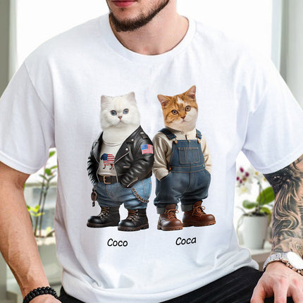 Custom Photo Cool Dog Cat Career Uniforms Shirt For Pet Lovers