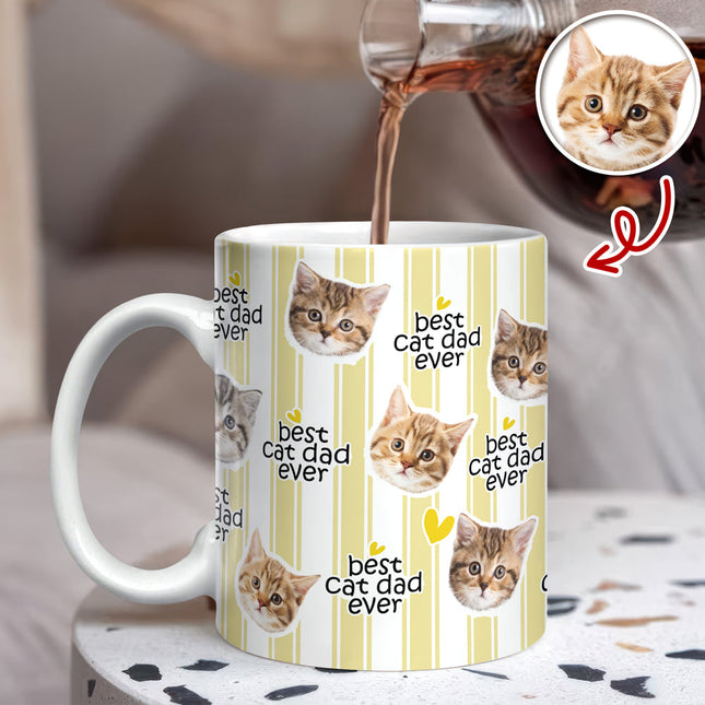 Custom Pet Photo Best Dog Dad, Mom Ever Print Full Mug - Gift for Parents, Father's Day
