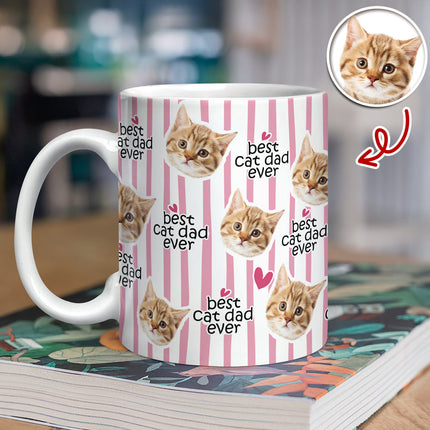 Custom Pet Photo Best Dog Dad, Mom Ever Print Full Mug - Gift for Parents, Father's Day