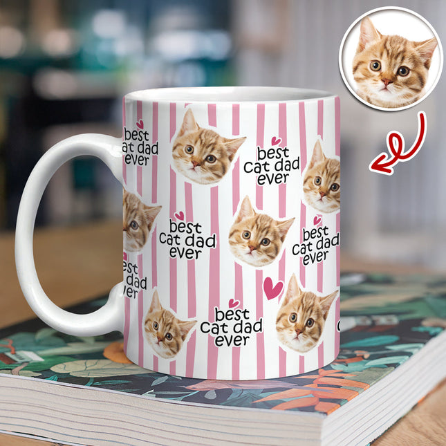 Custom Pet Photo Best Dog Dad, Mom Ever Print Full Mug - Gift for Parents, Father's Day