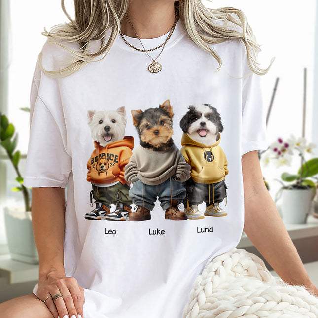Custom Photo Cool Dog Cat Career Uniforms Shirt For Pet Lovers