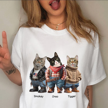 Custom Photo Cool Dog Cat Career Uniforms Shirt For Pet Lovers