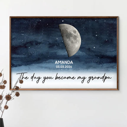 Moon Phase The Day You Became Our Dad - Personalized Poster