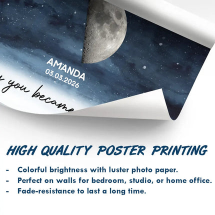 Moon Phase The Day You Became Our Dad - Personalized Poster