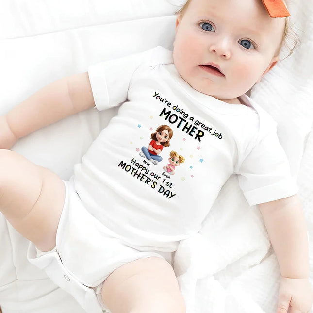 My Love For You Is Big New Mom - Personalized Baby Onesie