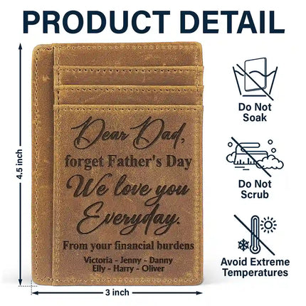 I Love You Everyday From Your Financial Burden - Personalized Card Wallet