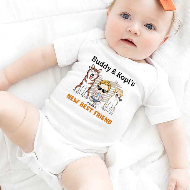 New Best Friend Pet Lovers - Personalized Baby Onesie