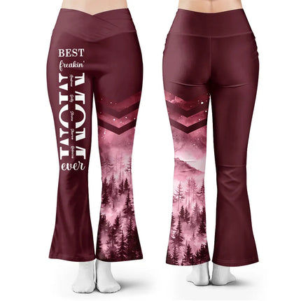 For Mother Wife Best Freakin' Mom Ever - Personalized Leggings