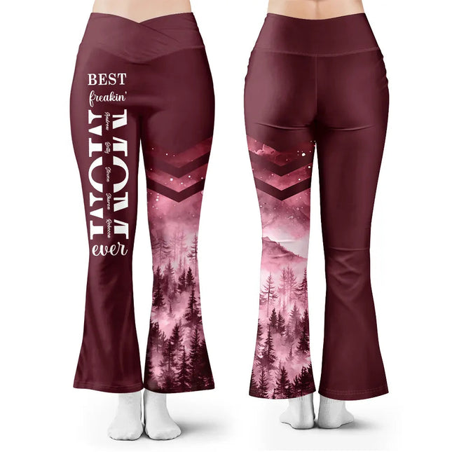 For Mother Wife Best Freakin' Mom Ever - Personalized Leggings