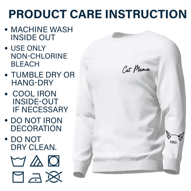 Dog Mama - Gift For Pet Lovers - Personalized Sweatshirt With Sleeve Imprint