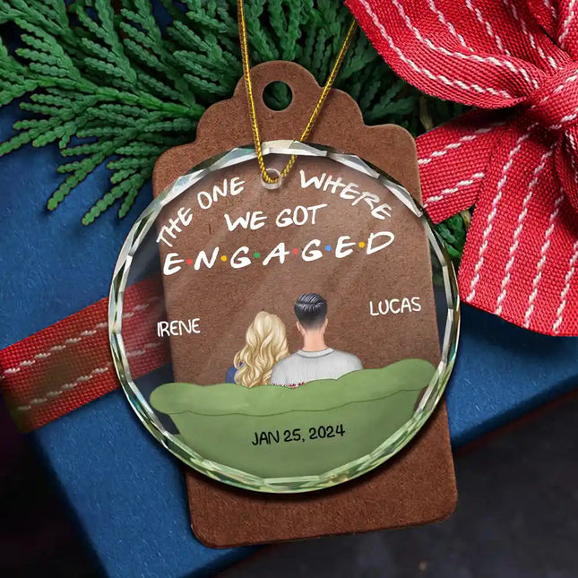 The One Where We Got Married - Personalized Circle Glass Ornament