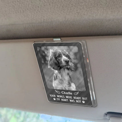 Custom Photo Memorial You Were My Hardest Goodbye - Personalized Custom Shaped Acrylic Car Visor Clip