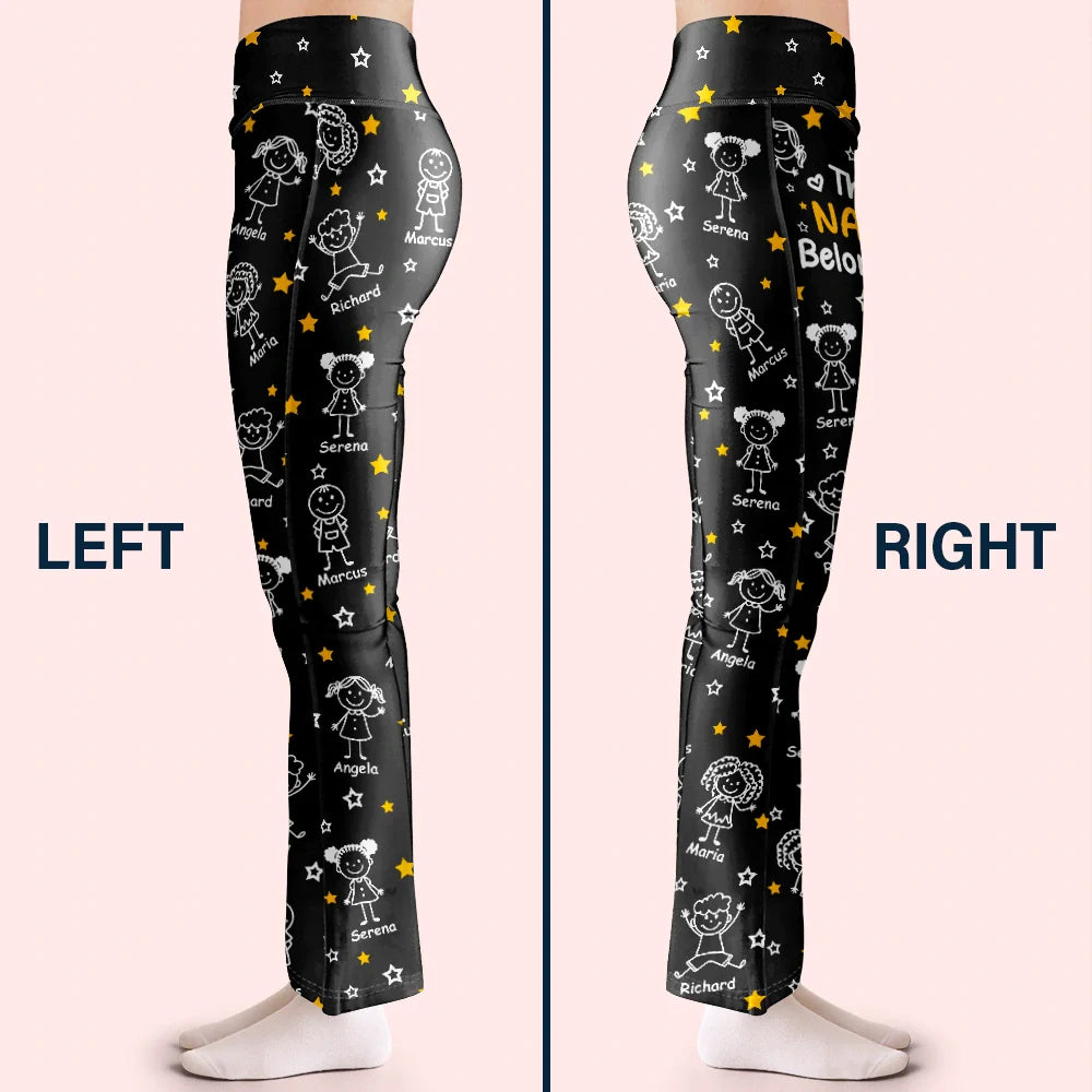 This Grandma Mom Belongs To Kids Pet - Personalized Leggings