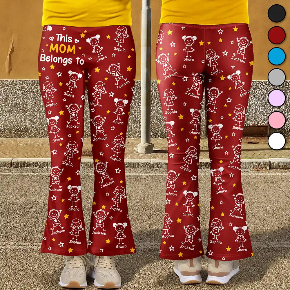 This Grandma Mom Belongs To Kids Pet - Personalized Leggings