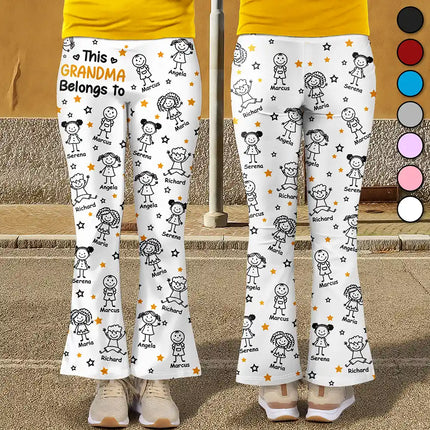 This Grandma Mom Belongs To Kids Pet - Personalized Leggings