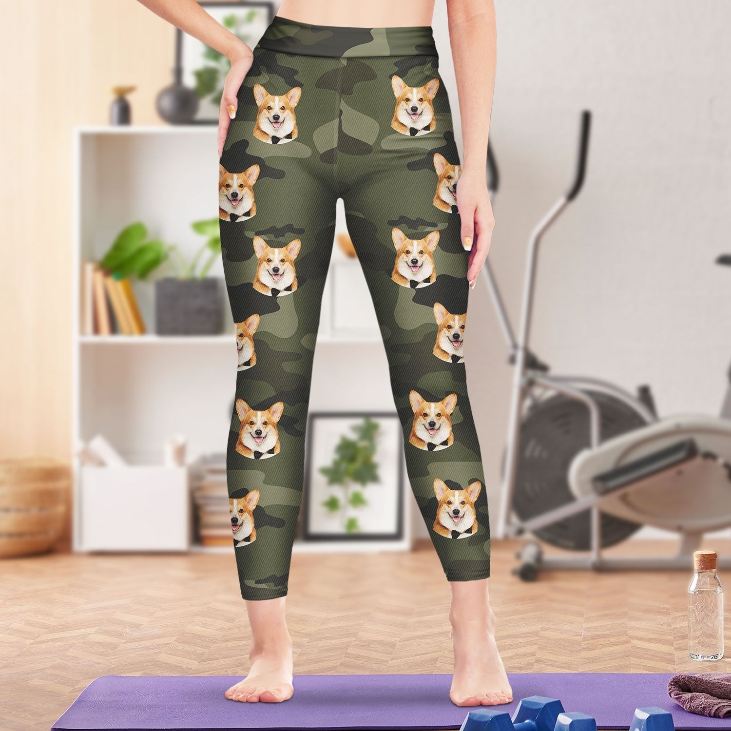 Custom Photo Pet Face - Birthday, Loving Gift For Gym Lady, Yoga Girl, Dog Lover, Cat Mom - Personalized Leggings