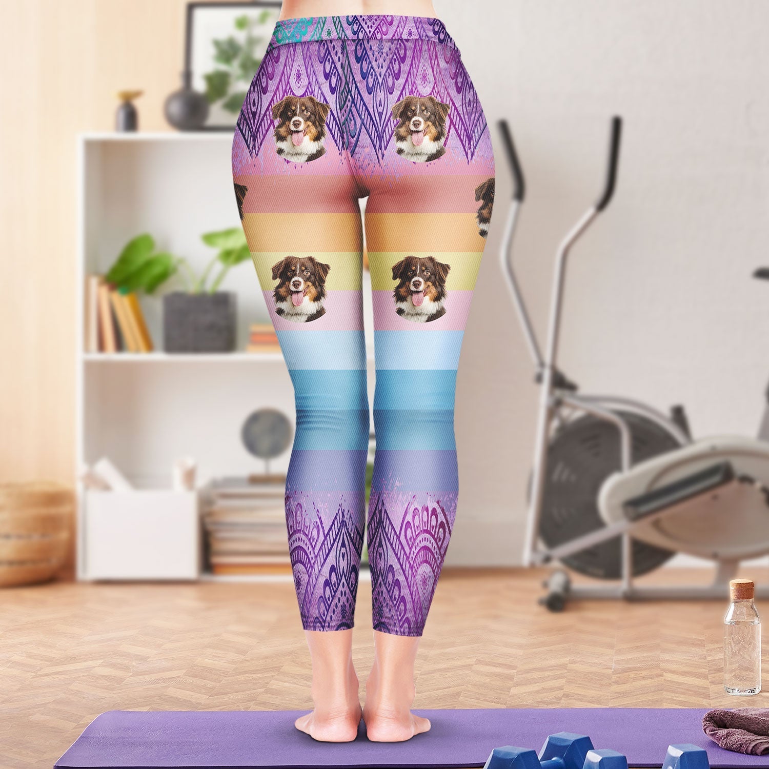 Custom Photo Pet Face - Birthday, Loving Gift For Gym Lady, Yoga Girl, Dog Lover, Cat Mom - Personalized Leggings