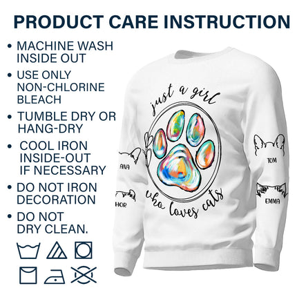 Just A Girl Who Loves Dogs Cats - Gift For Dog Lover, Cat Mom, Pet Mum - Personalized Unisex Sweatshirt