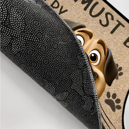 Visitors Must Be Approved By This Dog - Personalized Doormat