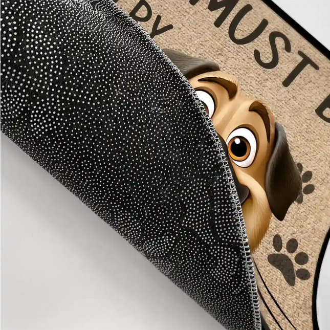 Visitors Must Be Approved By This Dog - Personalized Doormat