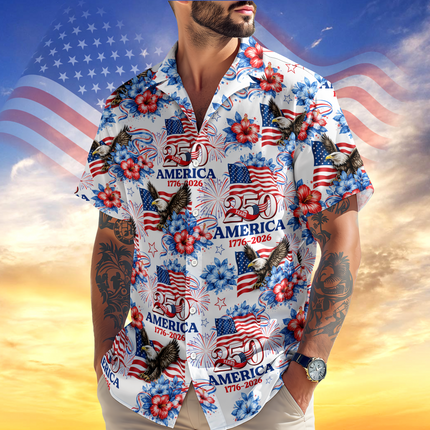 250 Years America 1776-2026 Patriotic Hawaii Shirt