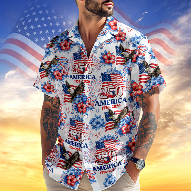 250 Years America 1776-2026 Patriotic Hawaii Shirt