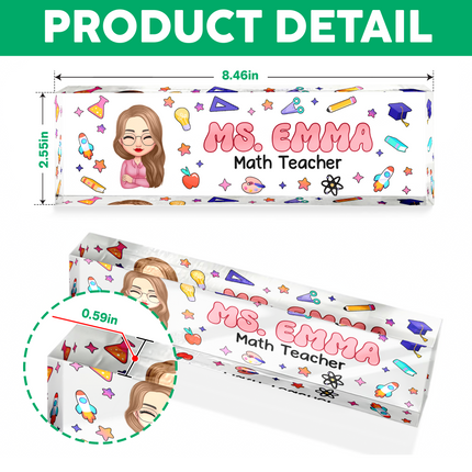 Custom Teacher Name Desk Name Plate Back To School Gift For Teacher