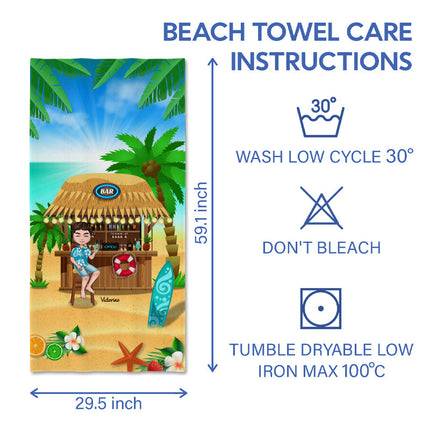Personalized Custom Beach Towel Summer Customized Gift For Beach Lovers