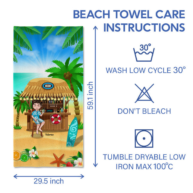Personalized Custom Beach Towel Summer Customized Gift For Beach Lovers