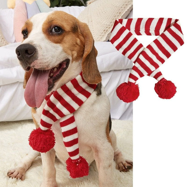 Cute Christmas Dog Cat Knitted Scarf