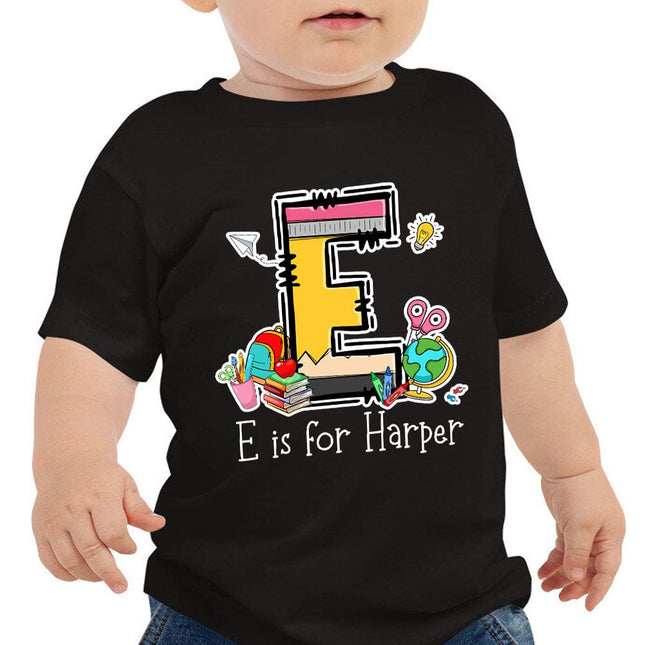 Custom Alphabet Kid Boy Name For School Bundle Back To School Kid Size Shirt Personalized Gift