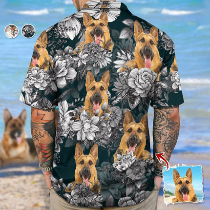 Custom Hawaiian Shirt Upload Photo With Flowers Pattern