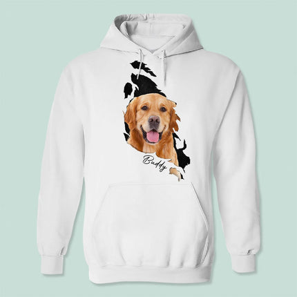 Custom Photo Dog Cat Behind The Scratch Pet Shirt