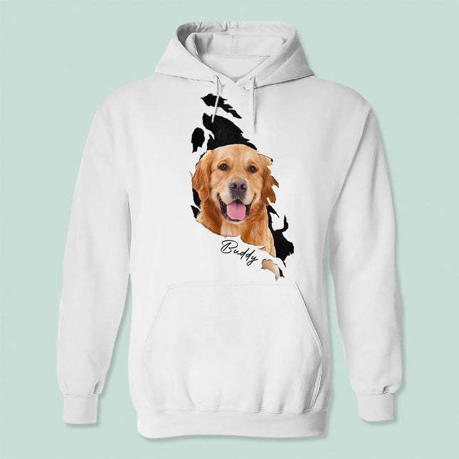 Custom Photo Dog Cat Behind The Scratch Pet Shirt
