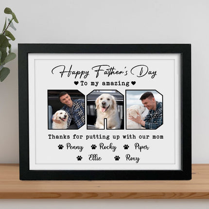 Custom Photo Happy Father's Day To My Amazing Dad Picture Frame