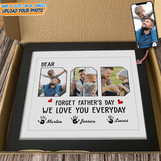 Custom Photo Happy Father's Day To The Best Dad Picture Frame