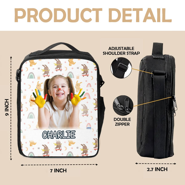 Custom Photo Rise And Shine It?s School Time Back To School Gift For Kid Lunch Bag