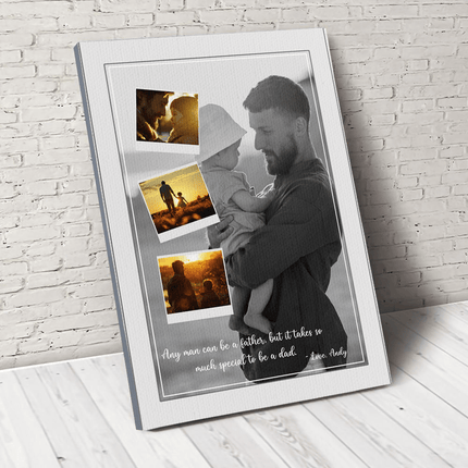 Custom Photo Special To Be A Dad Father's Day Poster Canvas Picture Frame