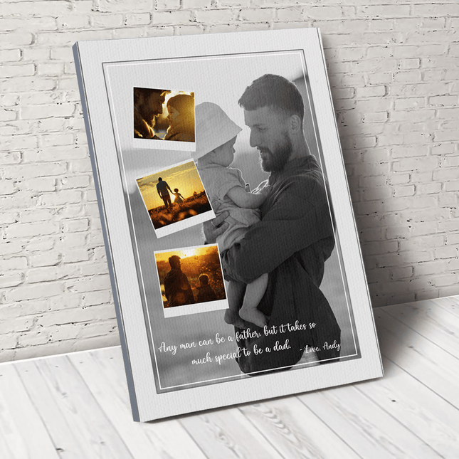 Custom Photo Special To Be A Dad Father's Day Poster Canvas Picture Frame