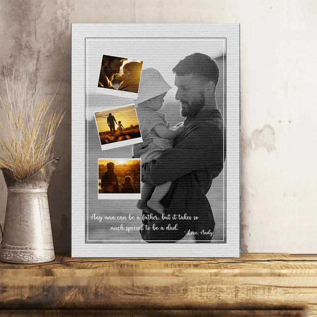 Custom Photo Special To Be A Dad Father's Day Poster Canvas Picture Frame